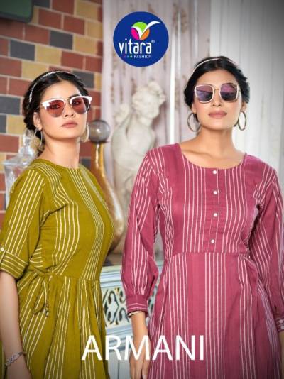 Armani By Vitara Designer Kadambri Silk Kurti Collection